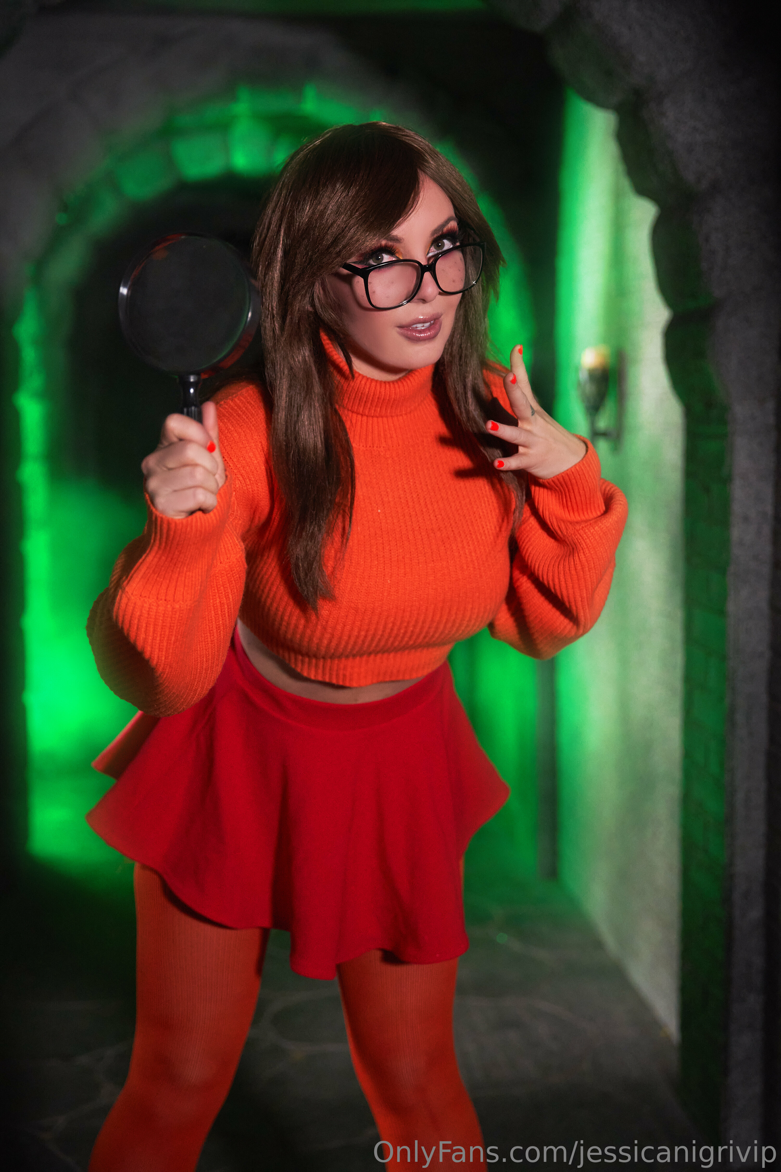 Сексуальный косплей Velma от JessicaNigri  попа во всей своей красоте