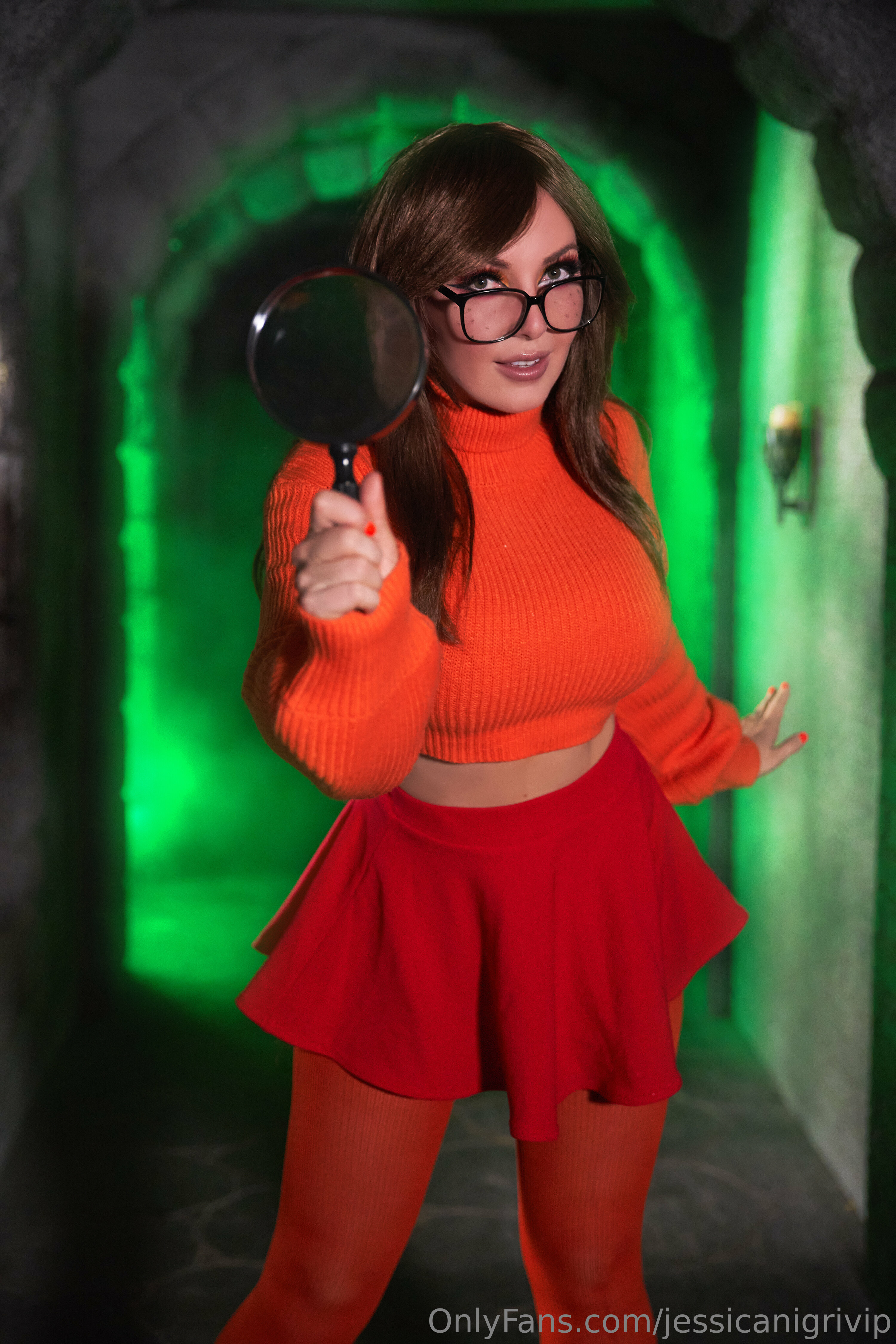 Амурный косплей Velma от JessicaNigri  натуральная грудь